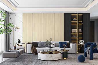 孝感轻奢风格-客厅