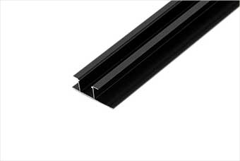 孝感航空纤维墙咔铝合金带灯中条（哑黑氧化）