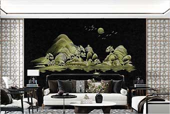 孝感森佰汇航空纤维墙咔（湖光山色）